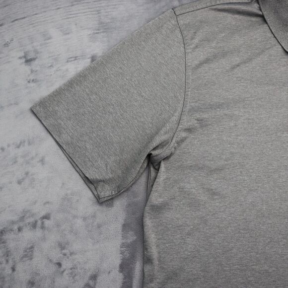 Greg Norman Shirt Mens L Gray Slit Chest Button Short Sleeve Collared Top - Picture 9 of 16